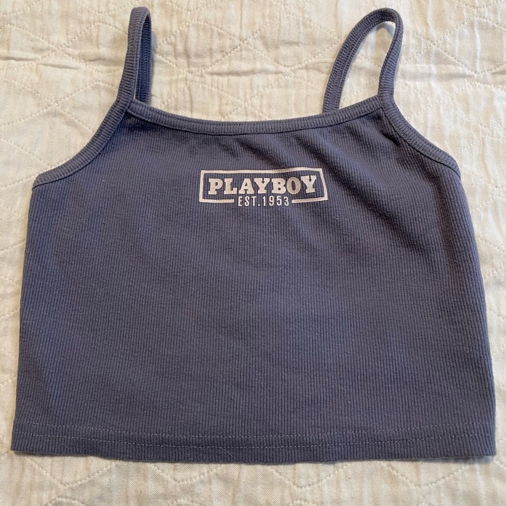 Playboy Lavender Ribbed Tank